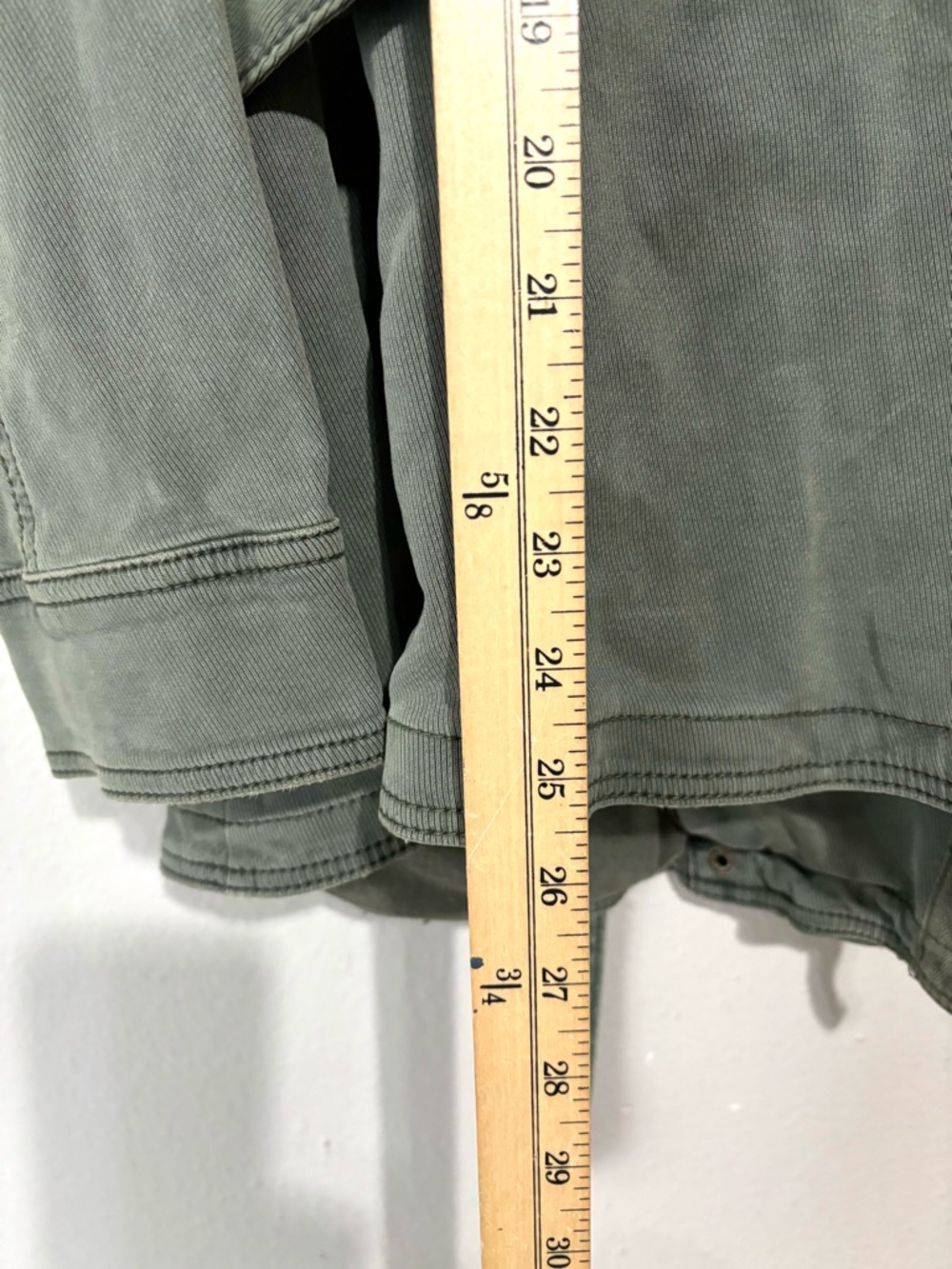 Anthropologie Washed Sage Green Utility Moto Jacket - Picture 9 of 10